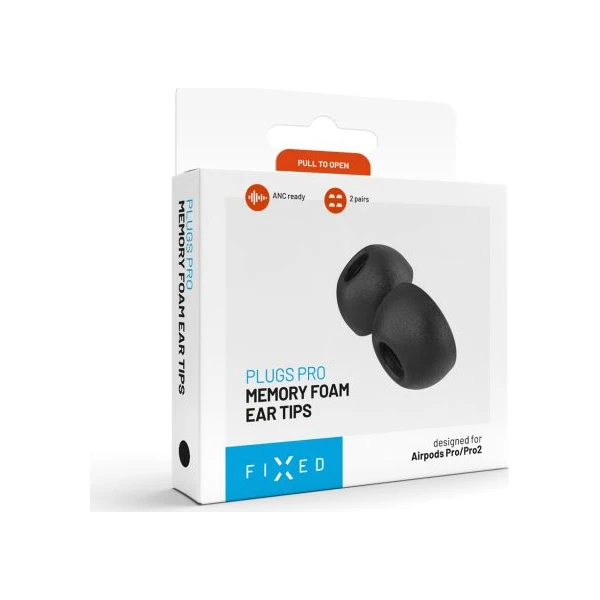 FIXED Plugs Pro 2 sady špuntov z pamäťovej peny pre Apple Airpods Pro 3 (L) čierna - Náhradné náušníky - Obrázok aa13ac908bd34f32a96c3177bcfd30a5