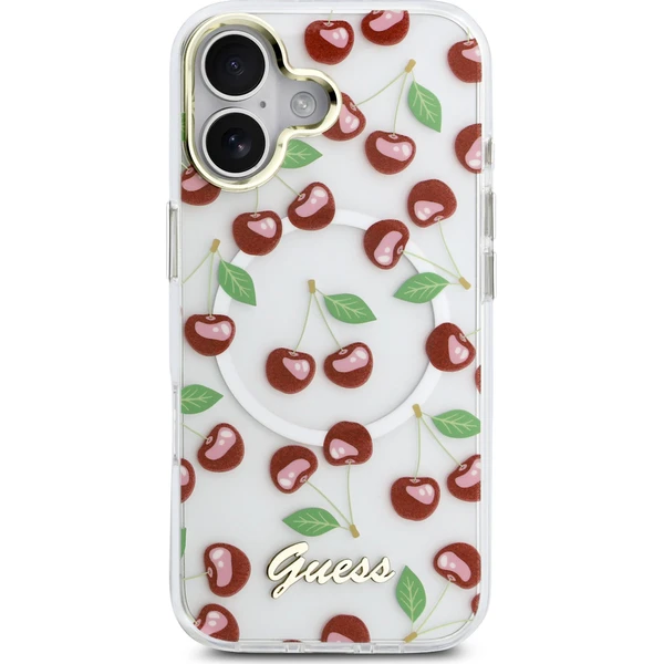 Guess IML Glitter Cherry MagSafe kryt iPhone 17 - Puzdra - Obrázok aa9a9bd7d60240e9a0a2f30280a885df