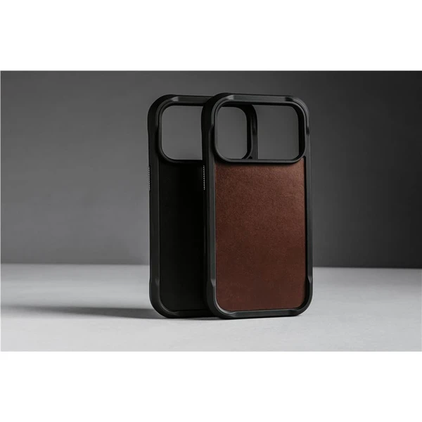 Nomad Rugged Leather Case (Horween) MagSafe kožený kryt iPhone 17 Pro Max Rustic Brown - Puzdra - Obrázok aaa090da304346799e40fd5b2eacf160