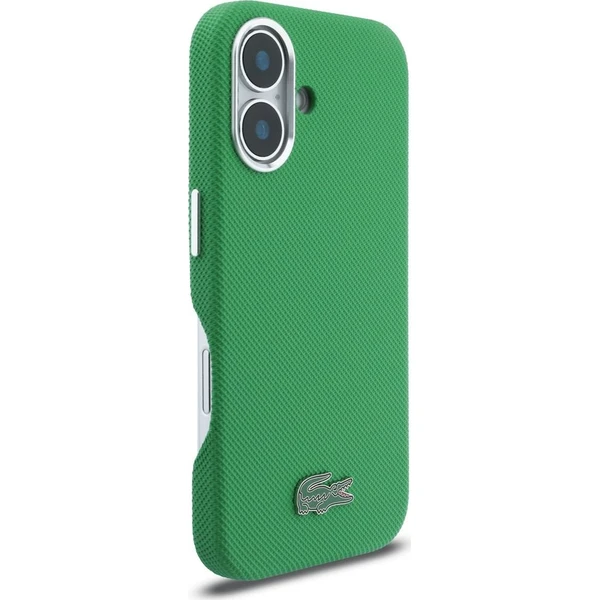 Lacoste PVC Iconic Petit Pique Kovové Logo MagSafe kryt iPhone 16 zelený - Puzdra - Obrázok aabbf3615c4b4841bbb195dc5afc0496