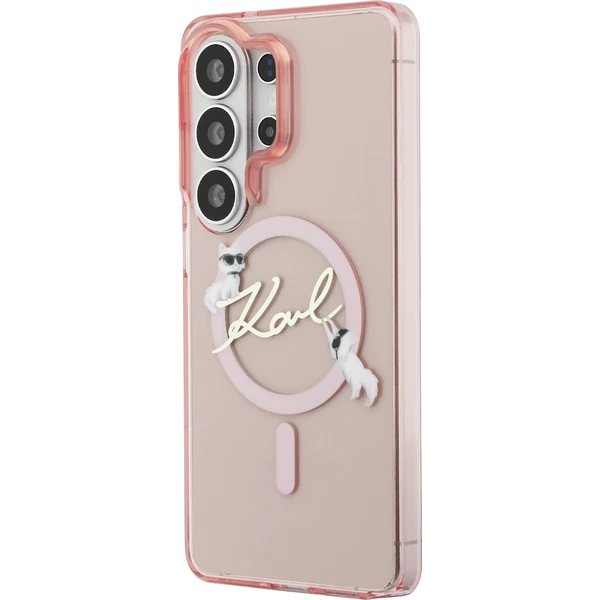 Karl Lagerfeld IML Choupette Karl Script Logo Magnetický kryt Samsung Galaxy S26 Ultra ružový - Puzdra - Obrázok aaca340edcda4c6abb0d48fcc69206dc