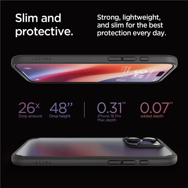 Spigen Ultra Hybrid kryt iPhone 16 Pro Max frost black - Puzdra - Obrázok ab070275f1974e21b82336992629ed02