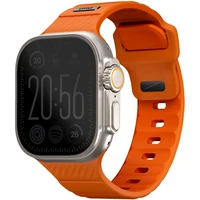 UNIQ Stride FKM Rubber vodeodolný remienok Apple Watch 49/45/44/42mm oranžový - Remienky