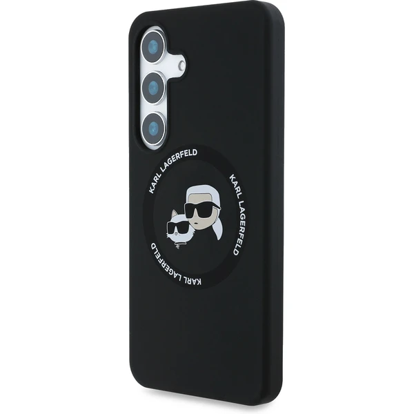Karl Lagerfeld Liquid Silicone K&CH Heads MagSafe kryt Samsung Galaxy S25 čierny - Puzdra - Obrázok ab2326f981964d3f9dcc56b3fb43635e