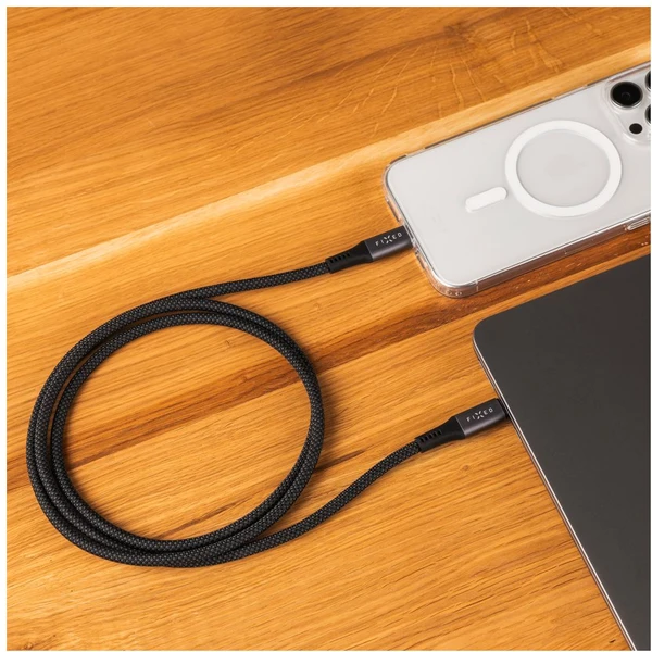 FIXED Multimediálny kábel USB-C napájací a dátový kábel 4K/60z, 20Gbps, 240W, 2m sivý - Káble a redukcie - Obrázok ab26324f707740fe93b93a9ed3aae4e3