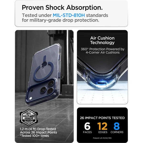 Spigen Ultra Hybrid Optik S MagSafe kryt iPhone 18 Pro Max/17 Pro Max clear deep blue - Puzdra - Obrázok ab4777e3eb004580813cf89c6e12f67f