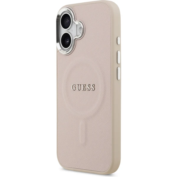 Guess PU Saffiano MagSafe kryt iPhone 17 ružový - Puzdra - Obrázok ab69183230d649599f7eb74b535e0a31