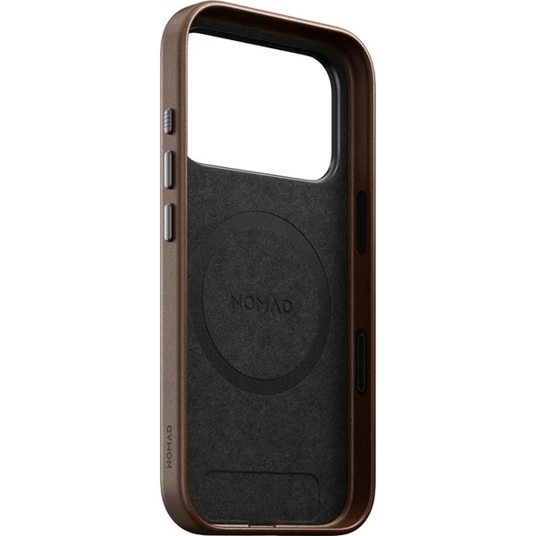 Nomad Traditional Leather Case MagSafe kožený kryt iPhone 17 Pro Brown - Puzdra - Obrázok abae65f122ca427e8dd602479ff49c93
