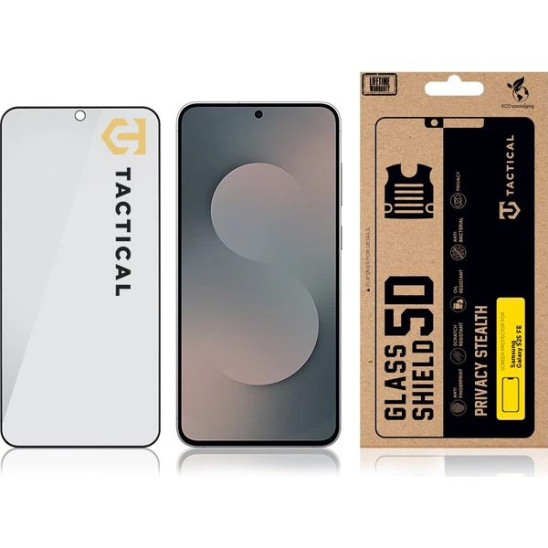 Tactical Glass Shield Privacy Stealth 5D sklo Samsung Galaxy S25 FE čierne - Ochranné fólie a sklo - Obrázok abc62961be714c13837ce10d7b1df955