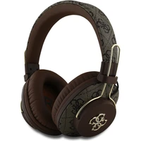Guess PU 4G Metal Logo ENC bezdrôtové slúchadlá hnedá - Slúchadlá