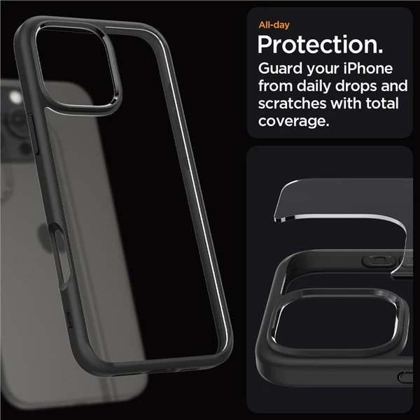 Spigen Ultra Hybrid kryt iPhone 16 Pro matte black - Puzdra - Obrázok ac2866e2dfc745a2bf565cdf6e645ec9