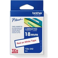 Brother TZe-242 páska červená na bielom 18 mm - Pásky pre štítkovače
