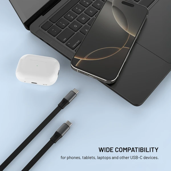 FIXED Retractable Cable navíjací kábel s USB-C/USB-C, 1m, PD 100W, 480Mbps sivý - Káble a redukcie - Obrázok ac7f320cd80345fb99076a92389aa076