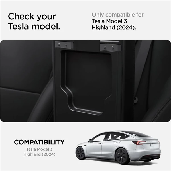 Spigen Center Console Organizer Hidden Storage Box Tesla Model 3 (2024) čierny - Vychytávky - Obrázok ac96b9dd64ea42ecaa390621caa56967