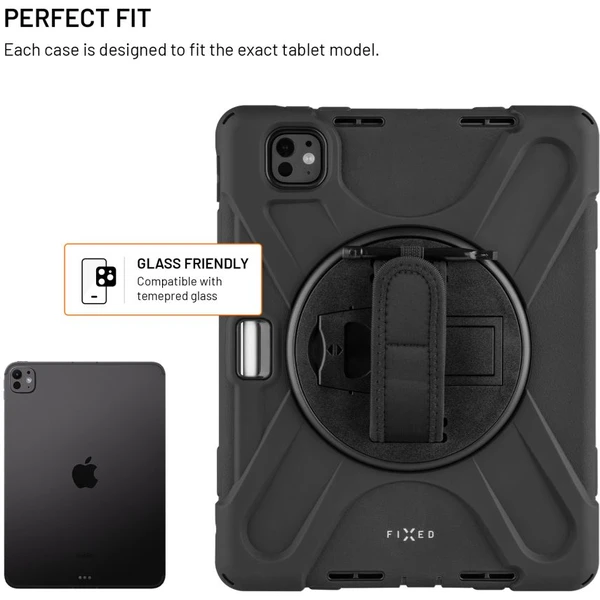 FIXED Rugged Tab Case odolné puzdro so stojanom iPad Pro 11" (2025) čierne - Puzdra - Obrázok acb49684d3d445d2a1171ed93d0ad867