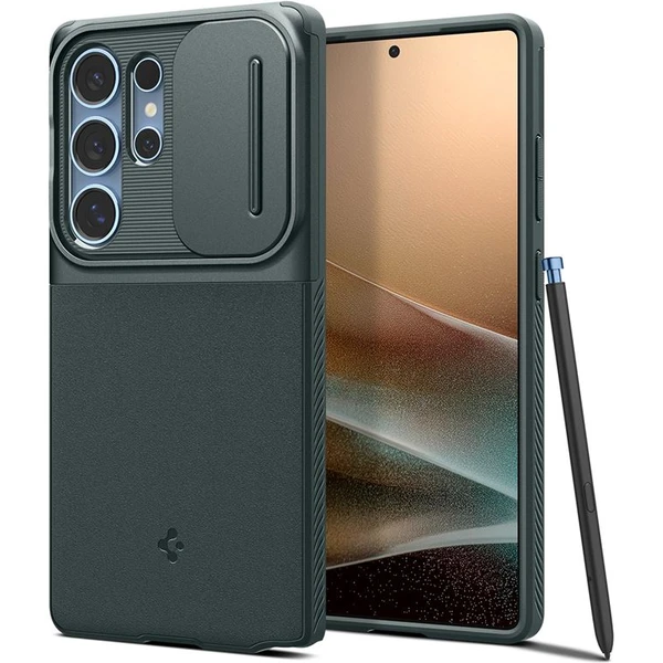 Spigen Optik Armor kryt Samsung Galaxy S25 Ultra zelený - Puzdra - Obrázok acd5798e2fe44c499652fe2d38b1e40d