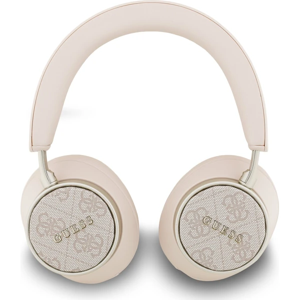 E-shop Guess PU Leather 4G Classic Logo ENC bezdrôtové slúchadlá ružové