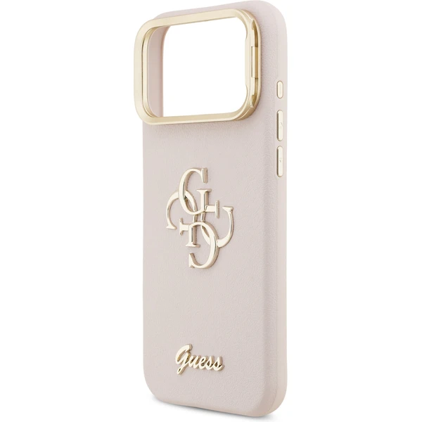 Guess PU Grained 4G Logo Stand Camera Frame kryt iPhone 17 Pro Max ružový - Puzdra - Obrázok acfc09318af14952a9994cb66f0dee51