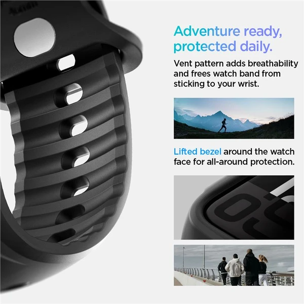 Spigen Liquid Air Pro kryt s remienkom Apple Watch 10/11 (46mm) čierny - Puzdra - Obrázok ad0861fd7d204f6b82fa4b61bd514e4a