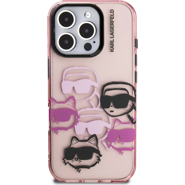 Karl Lagerfeld IML Multi K&CH Heads kryt iPhone 16 Pro Max ružový - Puzdra - Obrázok ad0e913247434efd9830b3b203d46b8f