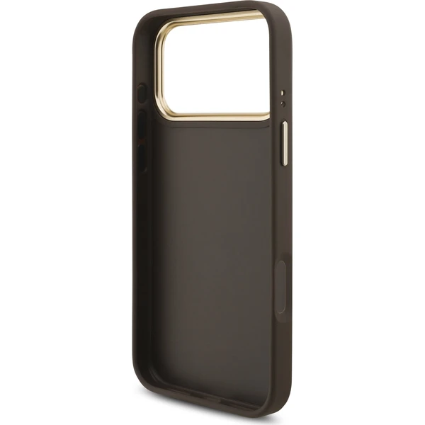 Guess PU Leather 4G Metal Logo Gold Frame Zadný Kryt pre iPhone 18 Pro Max Brown - Puzdra - Obrázok ad15c2b42dd0448988c0146e0482c3ef