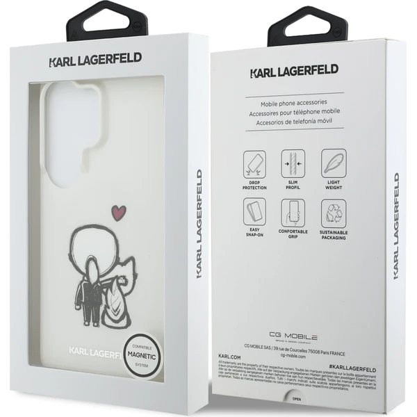 Karl Lagerfeld IML K&CH Zadné Logo Magnetický kryt Samsung Galaxy S26 Ultra priehľadný - Puzdra - Obrázok ad42aa91808547e9b09ac1cc3b08d0f4