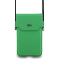 Lacoste PVC Iconic Petit Pique Metal Logo vrecko na telefón XL zelená - Puzdra