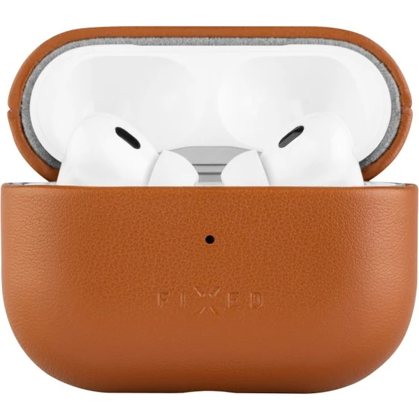 FIXED PodsLeather kožené puzdro s MagSafe pre Apple AirPods Pro 2 hnedé - Puzdra - Hlavný obrázok