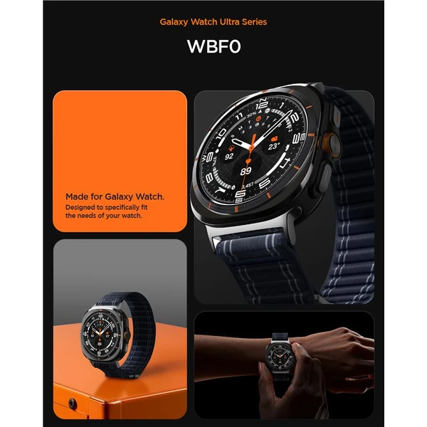 Spigen Fabric Band remienok (suchý zips) Samsung Galaxy Watch Ultra 47mm čierny - Remienky - Obrázok ad6cb876115d4a089de43eaf01272242