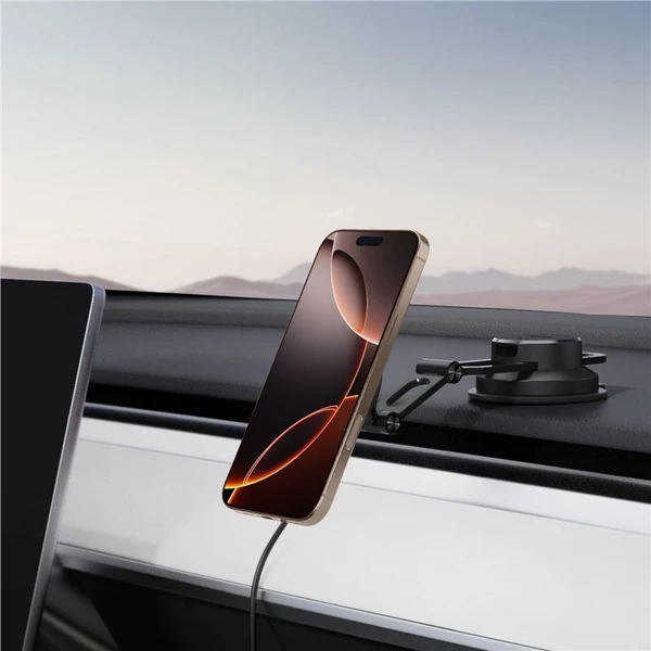 Spigen OneTap Pro 4 Dashboard/Windshield Qi2 MagSafe držiak na sklo/palubku s nabíjaním čierny - Držiaky - Obrázok ad89cc2547ff470ea765f0c6cd40f8ab