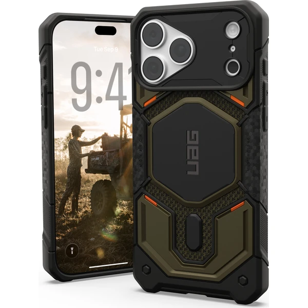 UAG Monarch Pro MagSafe, kevlarový prvek green - iPhone 2026 Pro Max/17 Pro Max - Puzdra - Hlavný obrázok