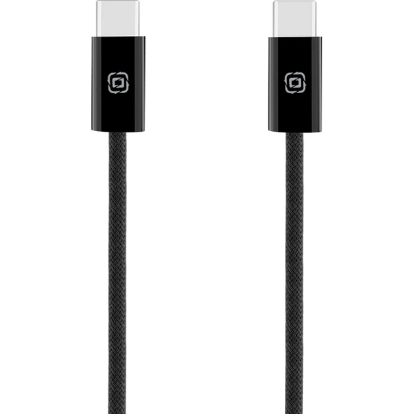 OBAL:ME Super Fast USB-C/USB-C Pletený kábel 100W 2m čierny - Káble a redukcie - Hlavný obrázok