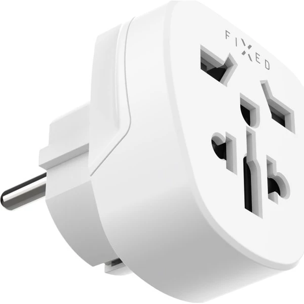 FIXED EU cestovný adaptér 2 pre pripojenie UK, US, AUS zariadení do EU zásuviek, biely - Zásuvky - Obrázok add120d7bed6478da8efa3b4ced2acb4