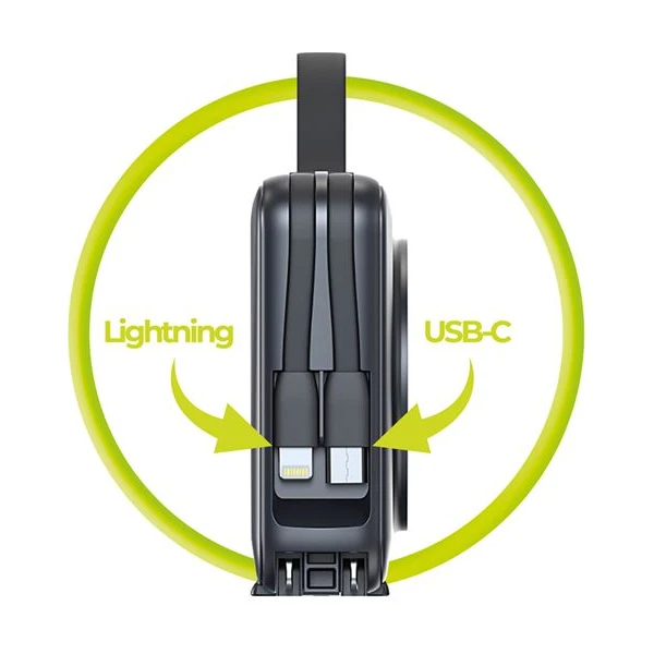 Mobilná externá batéria a cestovná nabíjačka, kábel Lightning/USB-C, MagSafe čierna - Powerbanky - Obrázok ade1d3944afc4e36bccad83dbc27dd0f