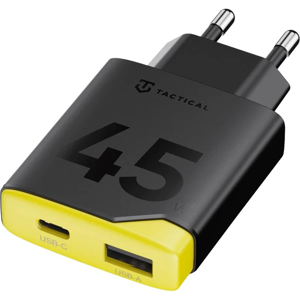 Tactical Minimi GaN 45W nabíjací adaptér (1xUSB-C, 1xUSB-A) čierny - Nabíjačky - Obrázok adea1815e5954570b867578e39345cff