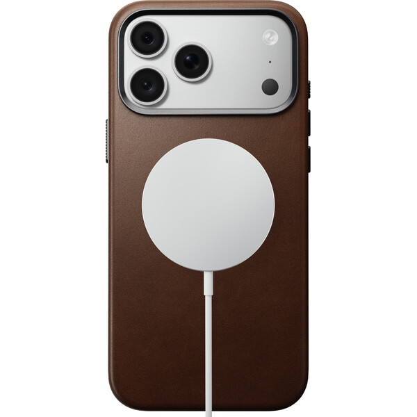 Nomad Traditional Leather MagSafe kožený kryt iPhone 17 Pro Max/18 Pro Max Brown - Puzdra - Obrázok adfbf77f09b24669a2253288e1cd5ca8