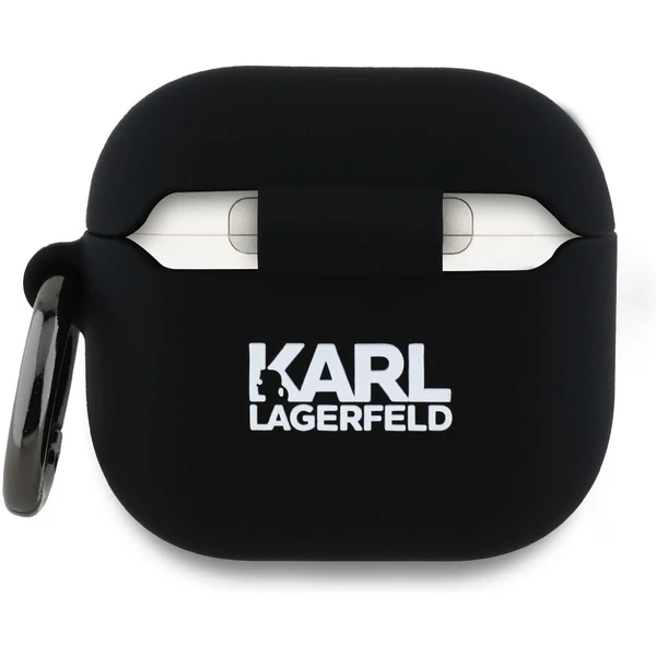 Karl Lagerfeld 3D Logo NFT Karl Head silikónové puzdro AirPods 4 čierne - Puzdra - Obrázok ae65307fadb54ccfab870fc0b2df2921