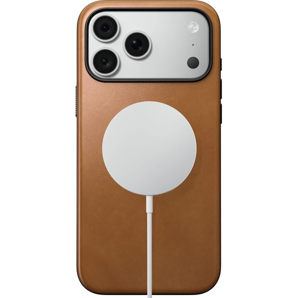 Nomad Modern Leather MagSafe kožený kryt iPhone 17 Pro Max/18 Pro Max English Tan - Puzdra - Obrázok ae7abd65ef76470e9b319808546375d1