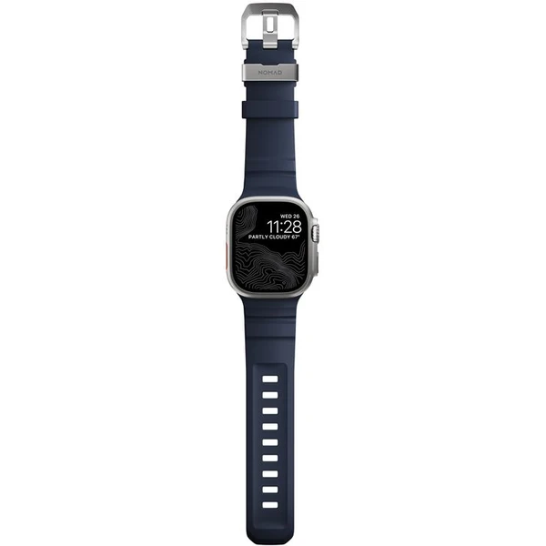 Nomad Rocky Point Band remienok Apple Watch 49/45/44/42mm strieborný/modrý - Remienky - Obrázok ae7f63f271684a0482bcf333505f331b