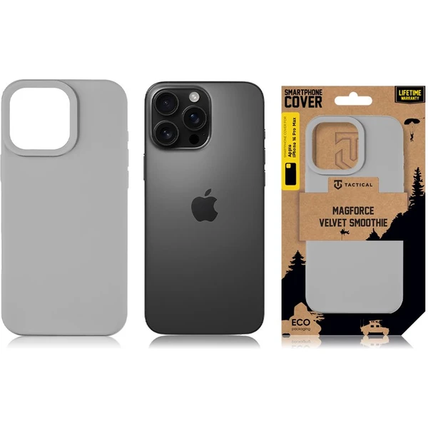Tactical MagForce Velvet Smoothie Kryt pre Apple iPhone 16 Pro Max Foggy - Puzdra - Obrázok ae9c17d9374b424c9f459b019fc74764