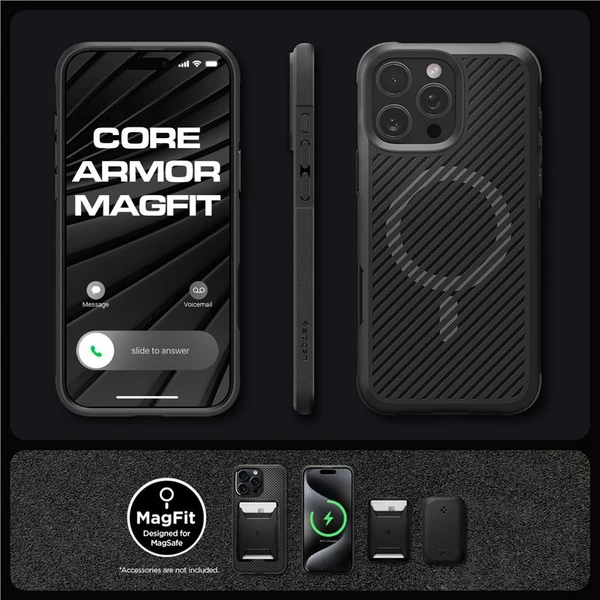 Spigen Core Armor MagSafe kryt iPhone 16 Pro matte black - Puzdra - Obrázok aebd700c81a84e22bca537d530d69c40