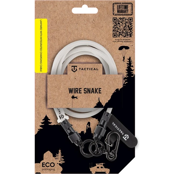 Tactical Wire Snake popruh s nabíjacím káblom USB-C 1,2m White - Popruhy a crossbody - Obrázok aec5062684194a96b9f2f26677a132b0