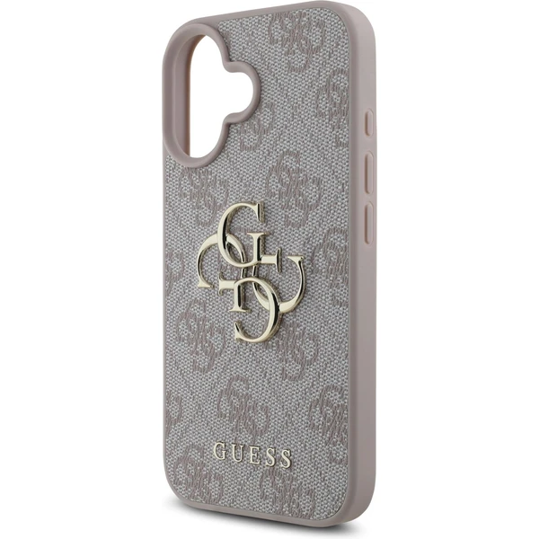 Guess PU 4G Metal Logo kryt pre iPhone 16 ružový - Puzdra - Obrázok aedaf0b3e35748e4972ead96cb32363c