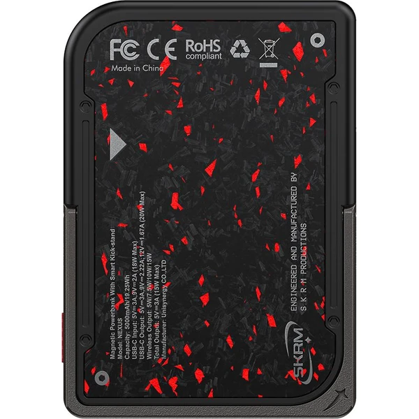 SKINARMA Vektor Nexus MagSafe powerbanka (5000 mAh) 20W, USB-C PD, Čierna/Červená - Powerbanky - Obrázok aee26b94eca24660bc404dabec70397e