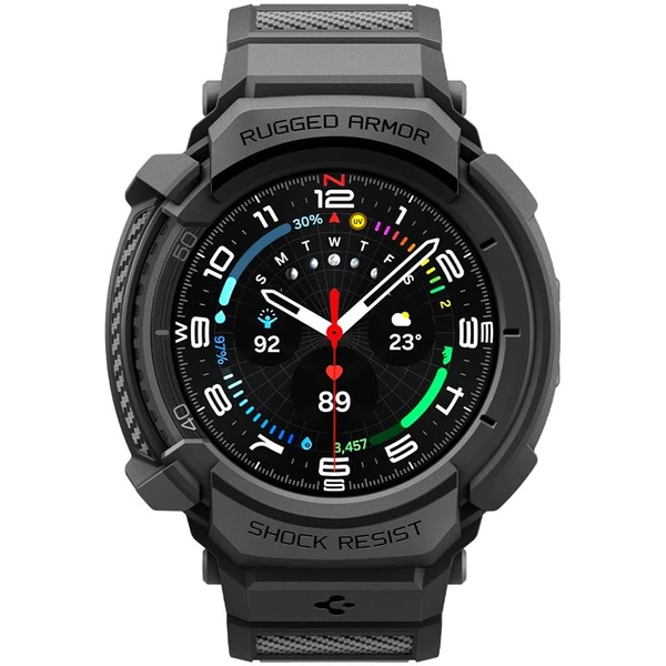 Spigen Rugged Armor Pre kryt s remienkom Galaxy Watch8 Classic (46mm) matne čierny - Puzdra - Obrázok af2caa8793ea491a8e55318d98e5bdae