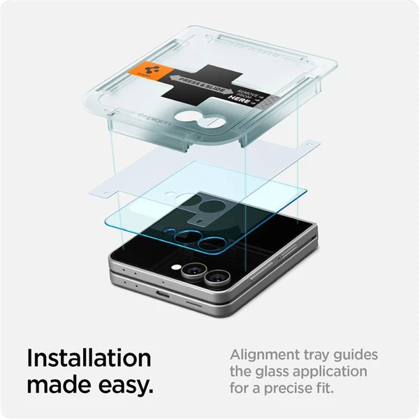 Spigen Glass TR EZ Fit HD sklo Samsung Galaxy Z Flip7 číre (2 ks) - Ochranné fólie a sklo - Obrázok af384815eb624760b7941f4cb4e2878d