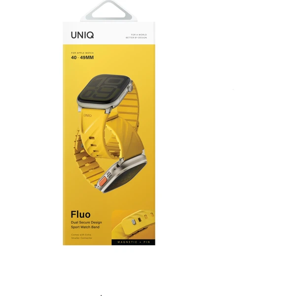 UNIQ Fluo Magnetický remienok pre Apple Watch (49-40mm) Golden Yellow - Remienky - Obrázok af46b0c9948c47e6a20bf8a44a07f2ed