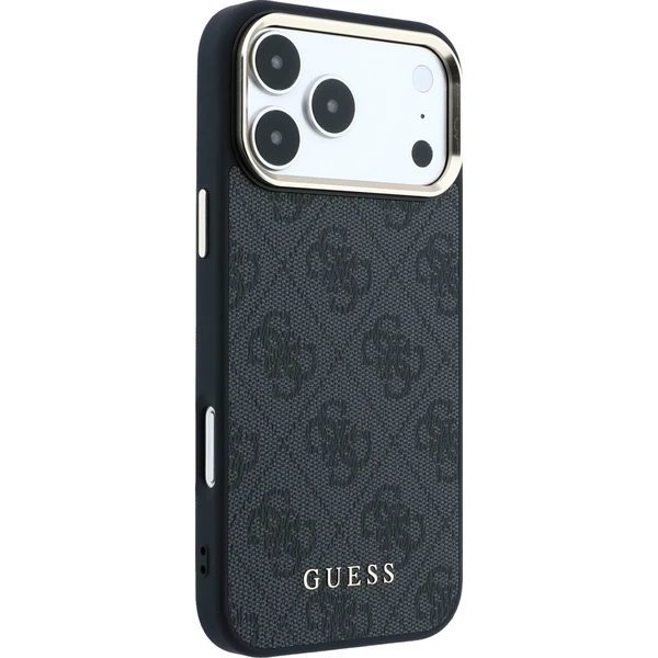 Guess PU Leather 4G Gold Frame MagSafe Zadný kryt pre iPhone 18 Pro Black - Puzdra - Obrázok af5bf920aec94197ae88670383380bfc