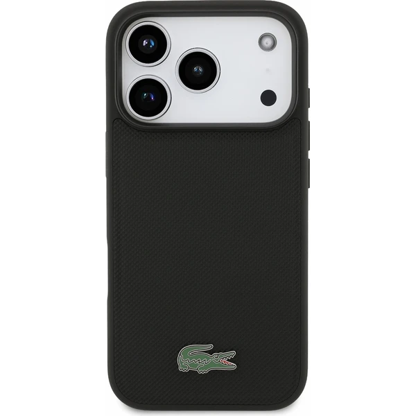 Lacoste PVC Iconic Petit Pique Metal Logo MagSafe Zadný kryt pre iPhone 18 Pro Black - Puzdra - Obrázok af6e375e8c8a4b8eb7416de0a7157d37