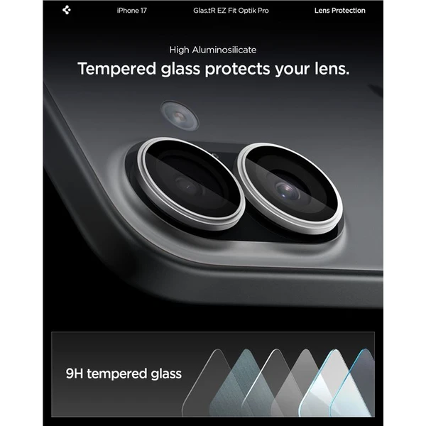 Spigen Glass TR EZ Fit Optik Pro skla iPhone 17 silver (2 ks) - Ochranné fólie a sklo - Obrázok af7e28793b0d42b48323b3ddf7247b4d